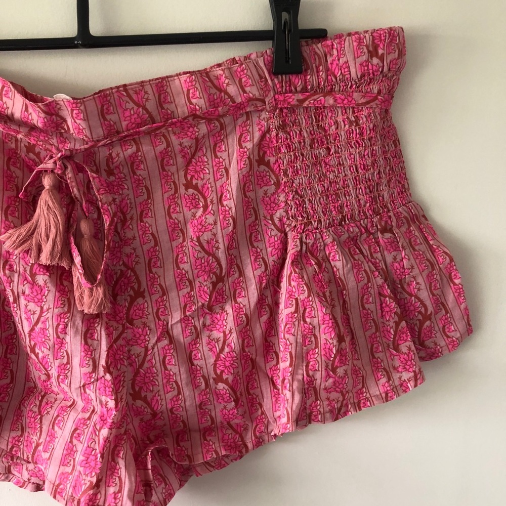 Free People Pink Flowy Shorts